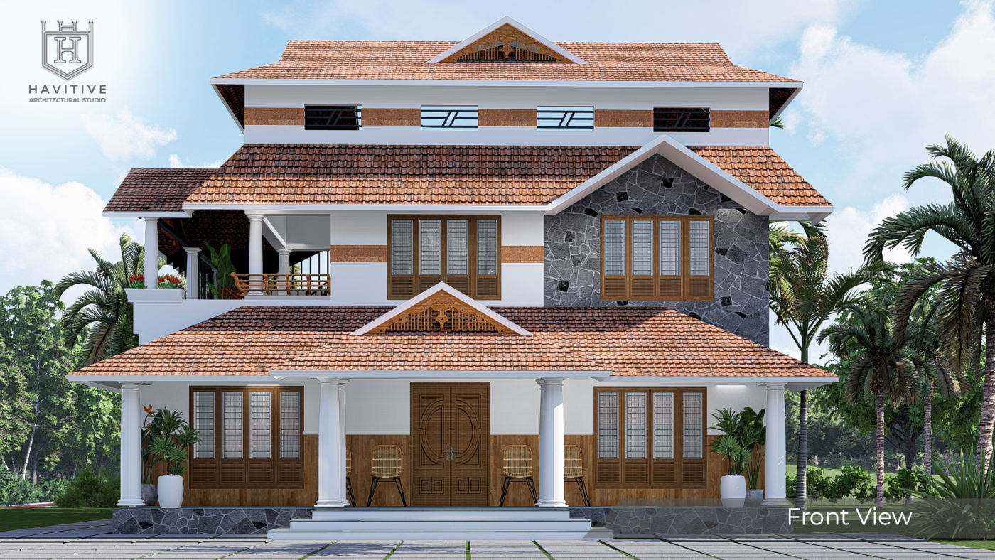 Front view of the Shiljith Residence